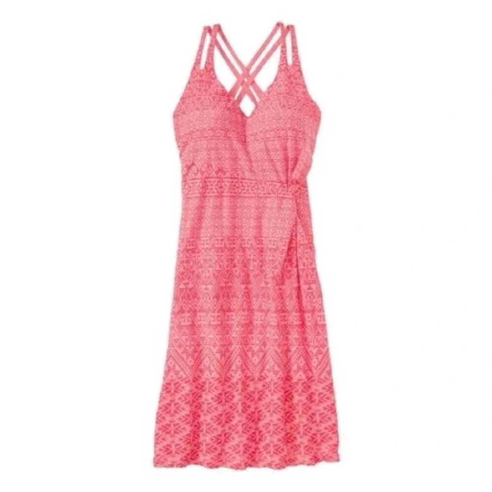 Women's S Athleta Watermelon Pink Pattern Knotted Nanda Dress
